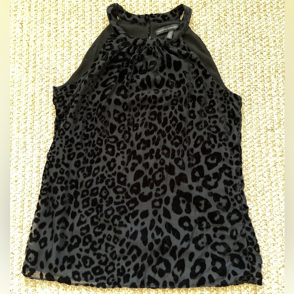 White House Black Market burnout velvet top